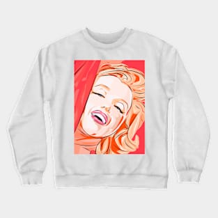 Red dress sitting Crewneck Sweatshirt